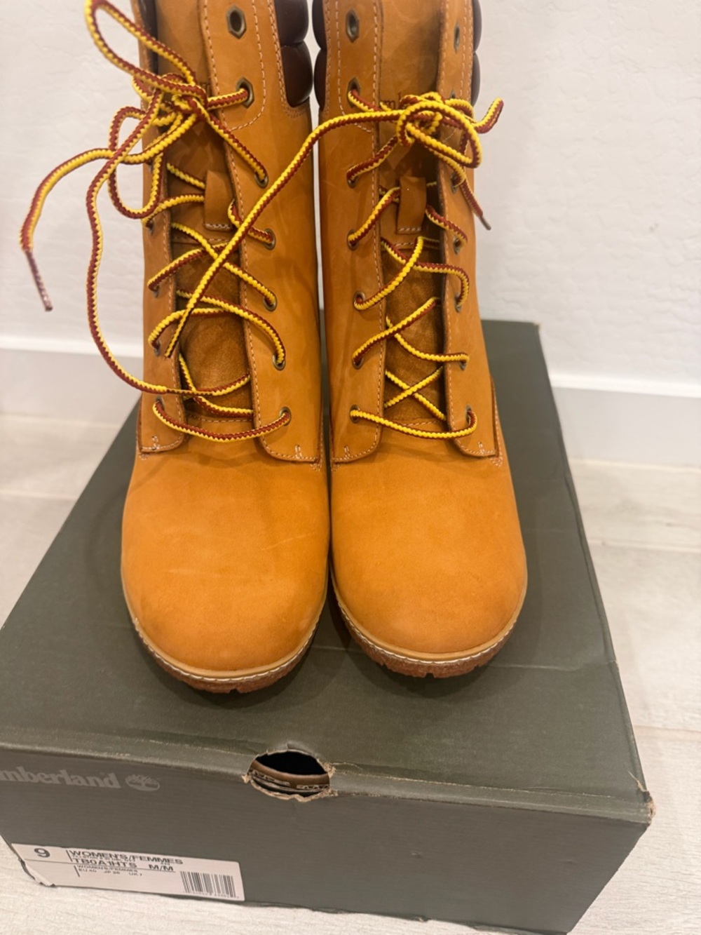 Timberland Women's Honey Nubuck Lace-Up Block Heel Boots - Picture 2 of 4